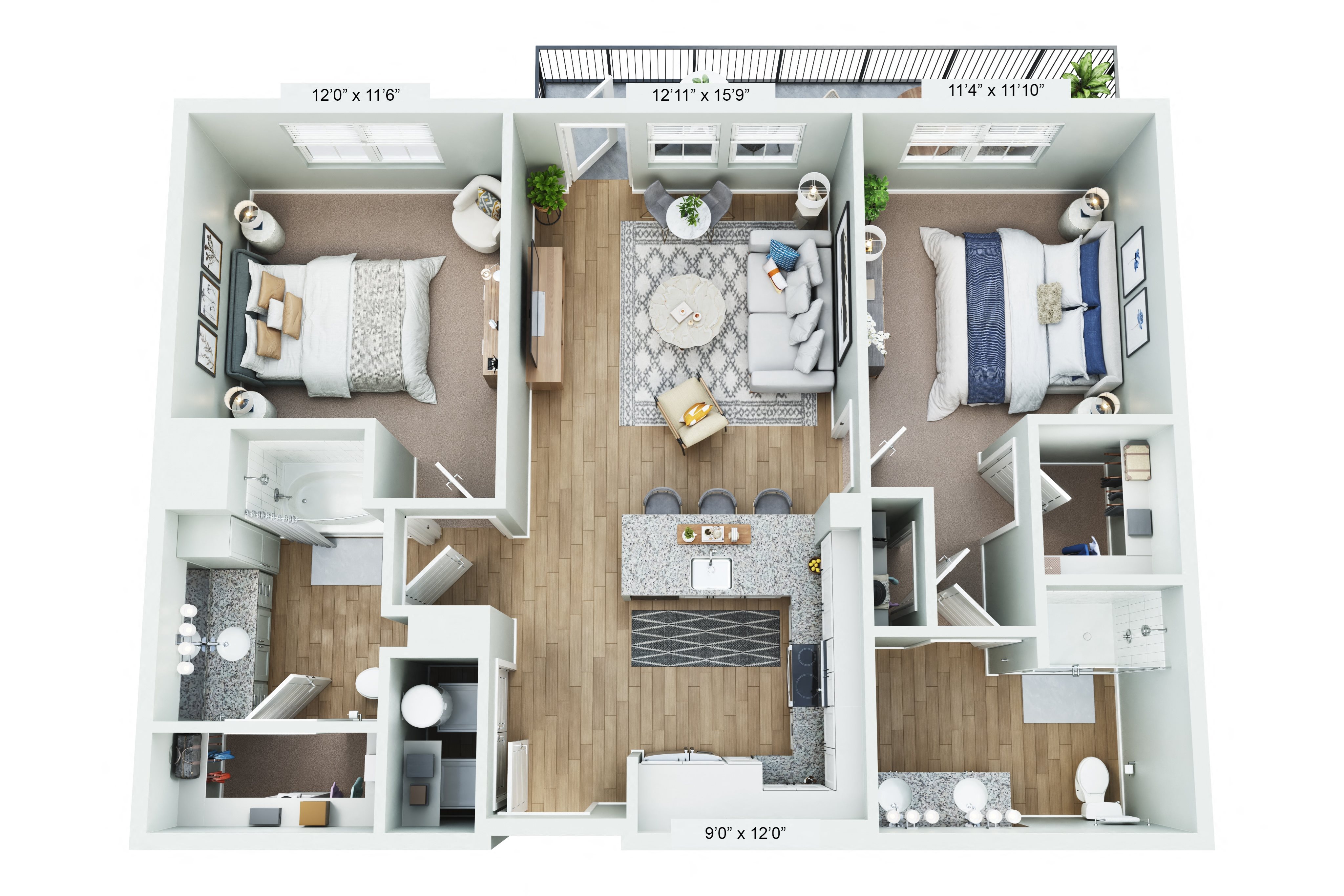 bedroom floor plan an open concept living space with a wood floor, transparent png download